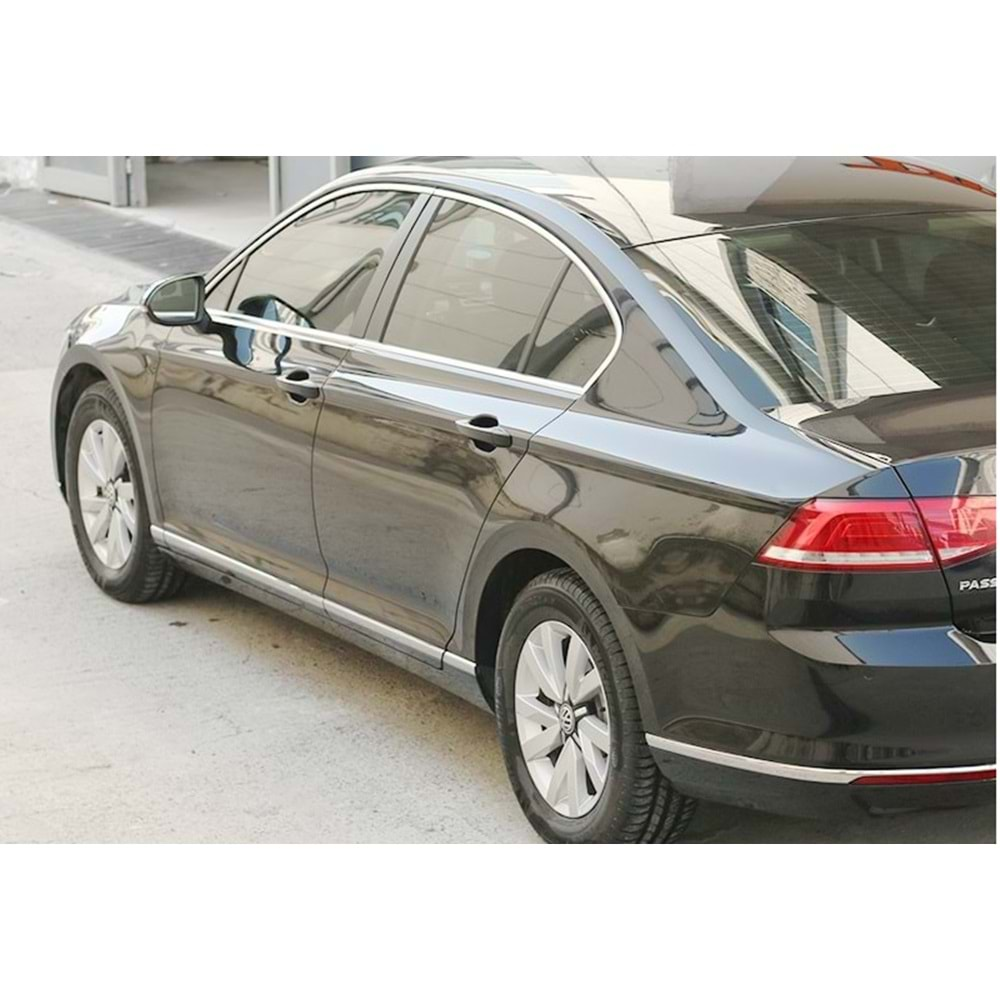 VW Passat B8 2015+ - Krom Kapı Çıtası Yan, Parlak Paslanmaz Çelik Set