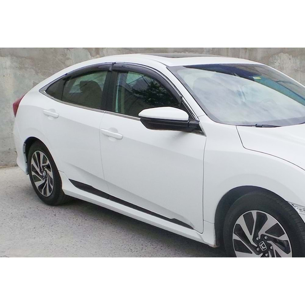 Honda Civic FC5 2016+ - Kapı Çıtası Oem Stil, Piano Black ABS Set