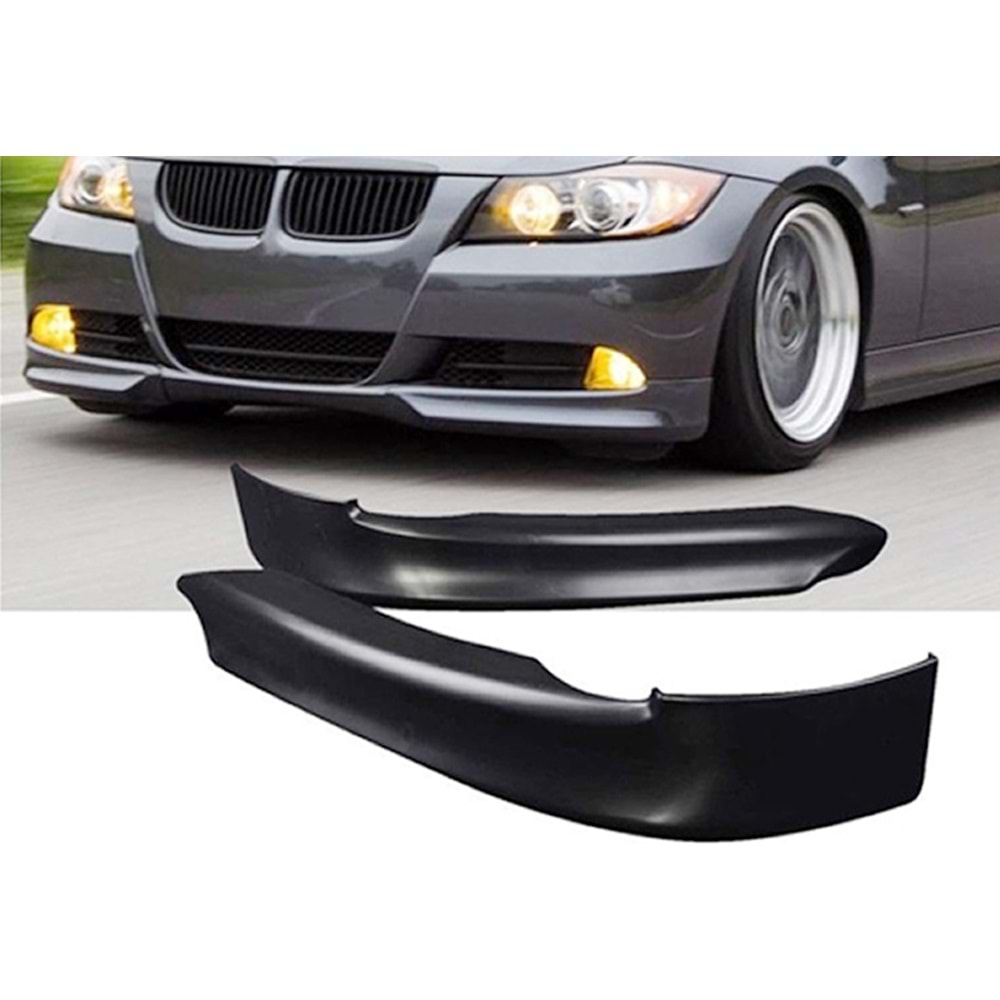 BMW E90 2004+ - Tampon Flap/Ön, B Plus Oem V2 Stil, Std. Tmpn., Piano Black Ürün Yüzeyi, Vakum, Set