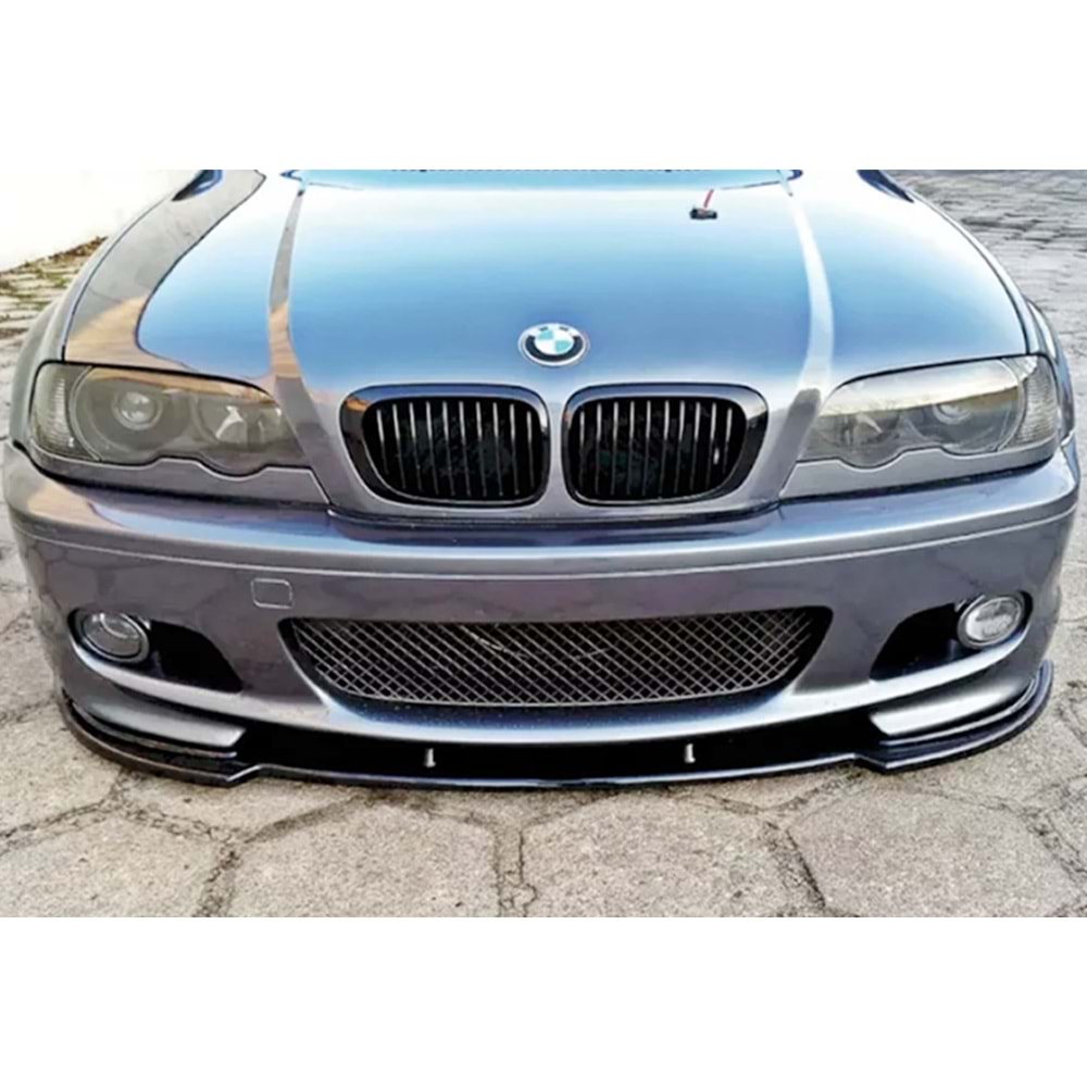 BMW E46 1997+ - Ön Lip B Plus+ M Sport/Technic V1 Stil, Piano Black Ürün Yüzeyi, Vacuum