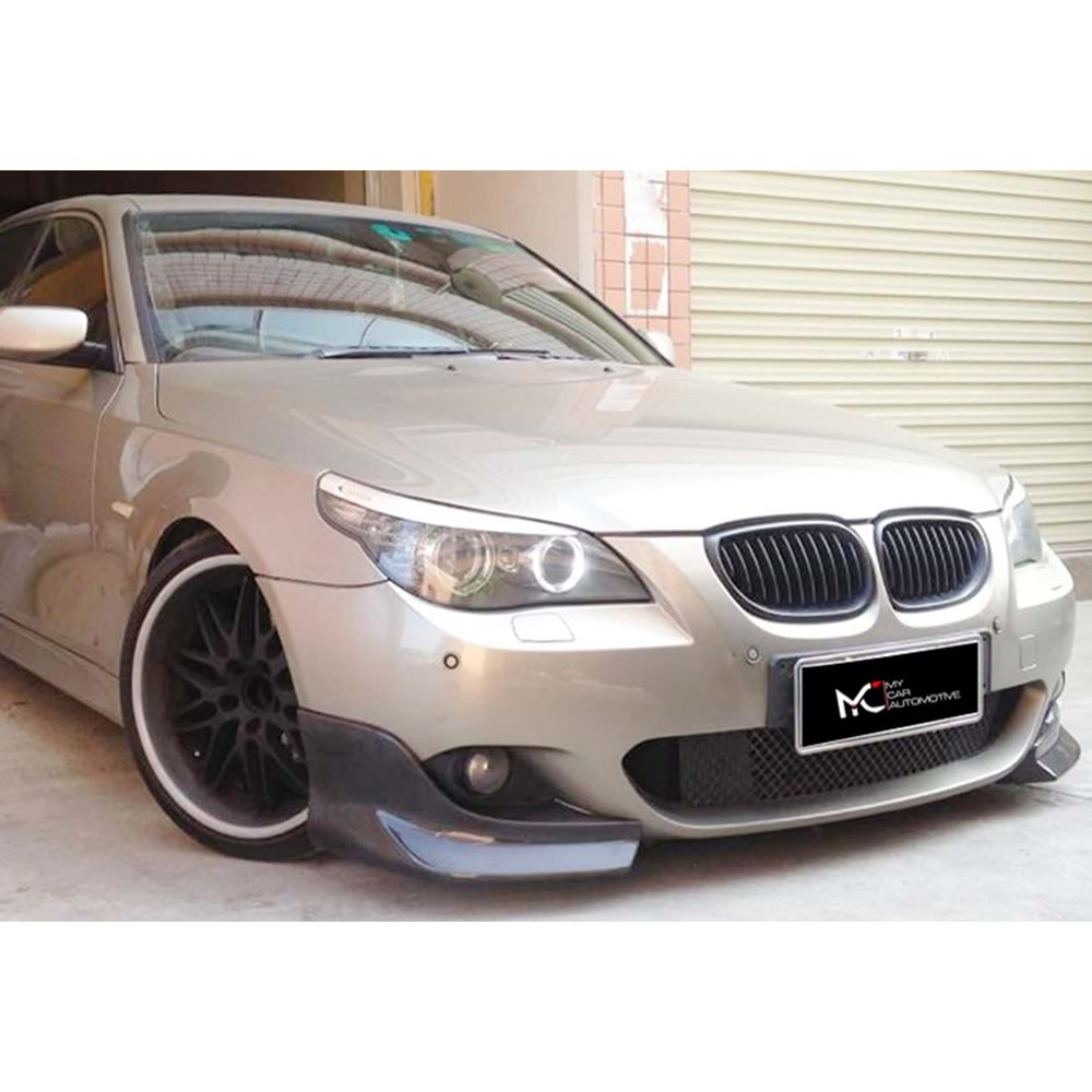 BMW E60 2003+ - Tampon Flap/Ön B Plus M Tech Sport V1 Stil, Piano Black Ürün Yüzeyi, Vakum, Set