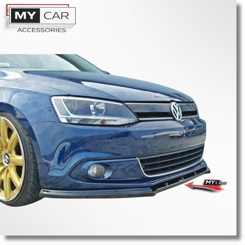 VW Jetta Mk6 2010+ - Tampon Lipi/Ön, B Plus Basic V1 Stil, Piano Black Ürün Yüzeyi, Vakum