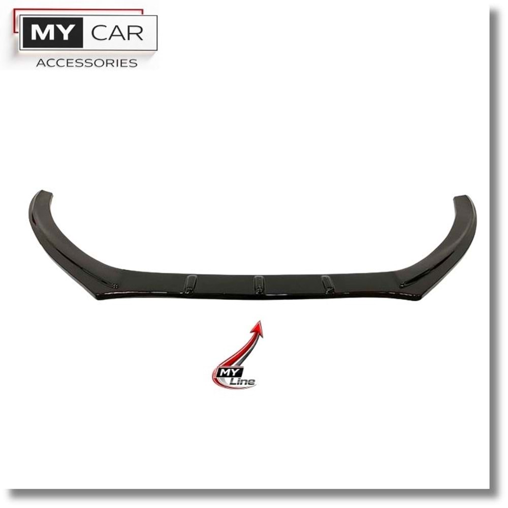 VW Jetta Mk6 2010+ - Tampon Lipi/Ön, B Plus Basic V1 Stil, Piano Black Ürün Yüzeyi, Vakum