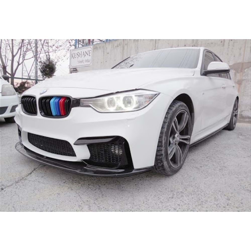 BMW F30 2012+ - Tampon Lipi/Ön, B Plus M3 V1 Stil, Piano Black Ürün Yüzeyi, Vakum