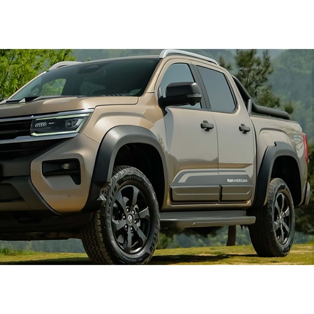 VW Amarok Mk2 2022+ - Kapı Kaplaması/Alt, A Plus Sport V1 Stil, Mat Siyah Ürün Yüzeyi, Vakum, Set