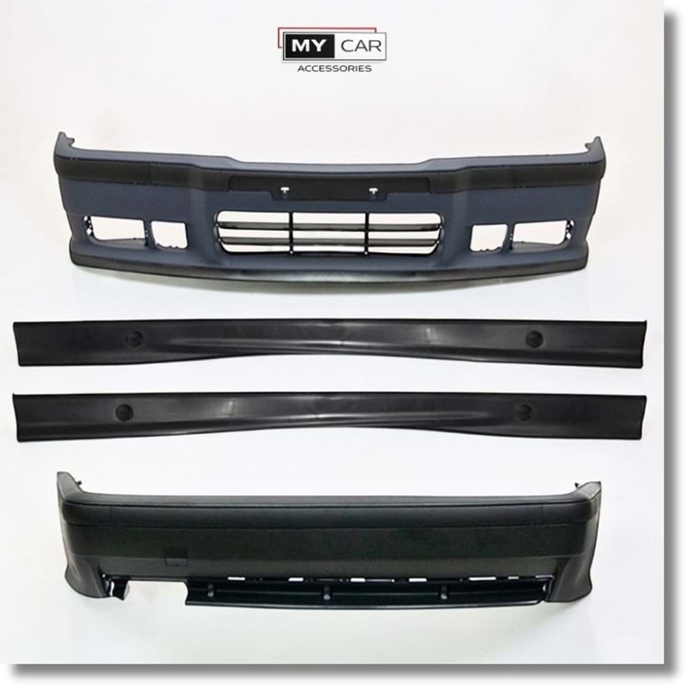 BMW E36 1990+ - Body Kit/Set, M Technic/M3 V1 Stil, İşlem Yapılmamış Ham Ürün Yüzeyi, PU, Set