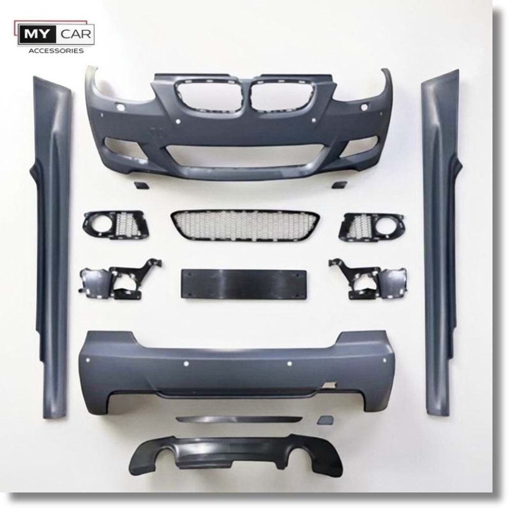 BMW E92 2007+ - Body Kit/Set, M Technic V1 Stil, Far Yıkama Yeri, PCD, İşlem Yapılmamış Ham Ürün Yüzeyi, PU, Set