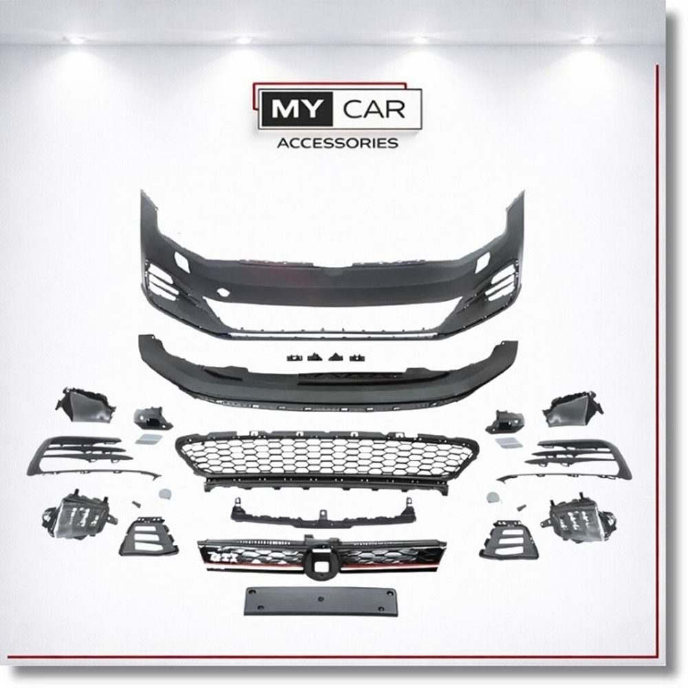 VW Jetta Mk6 2010+ - Body Kit/Tampon Ön, GLI Stil Chn., Pnjr., İşlem Yapılmamış Ham Ürün Yüzeyi, PP, Set