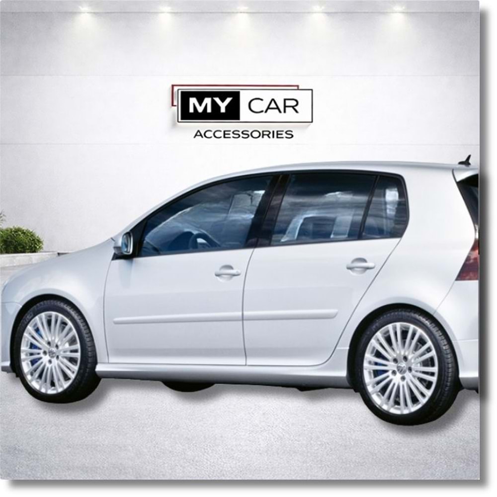 VW Golf Mk5 2003+ - Marşpiyel/Yan, Oem GTI V1 Stil, İşlem Yapılmamış Ham Ürün Yüzeyi, PP, Set