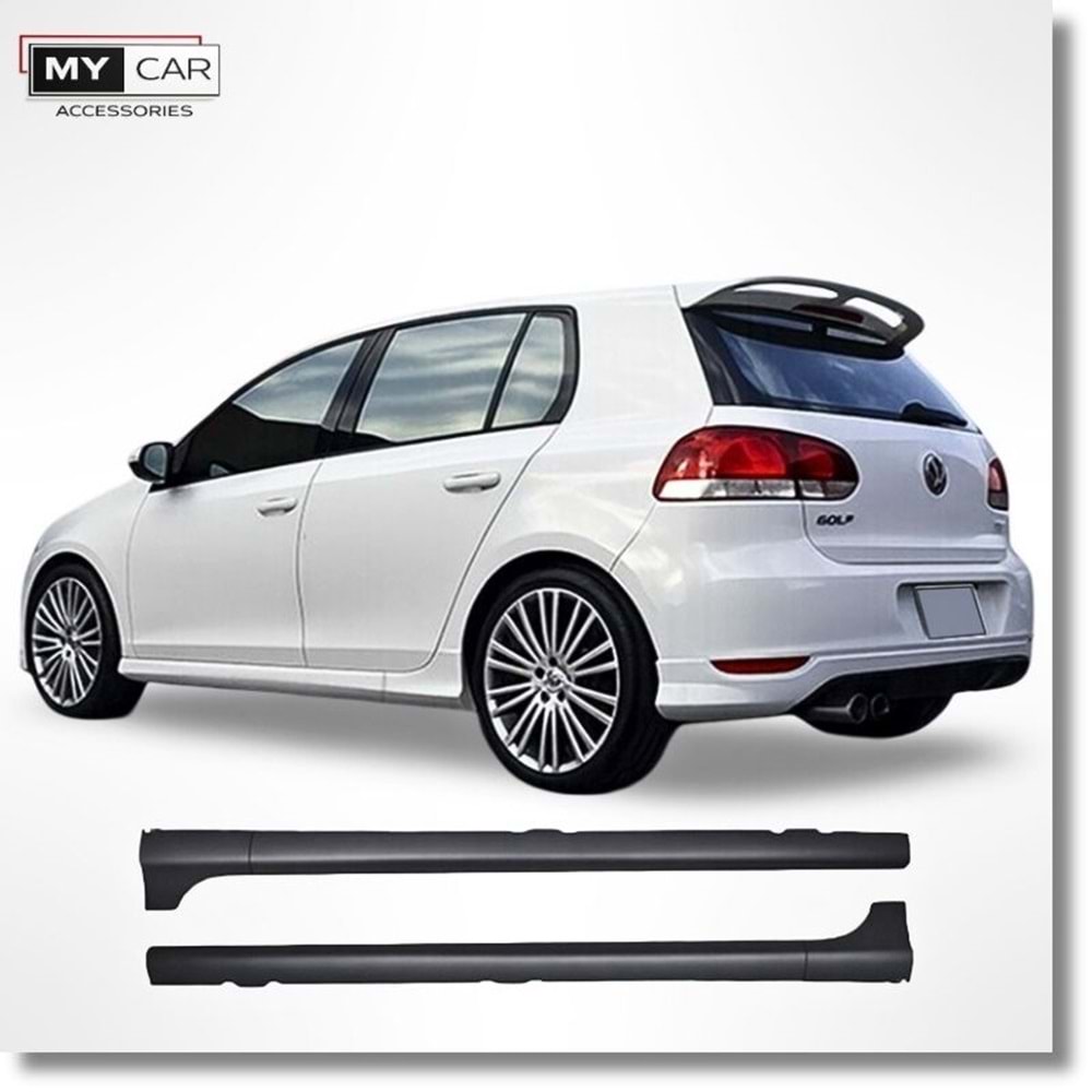 VW Golf Mk6 2008+ - Marşpiyel/Yan, Oem GTI V1 Stil, İşlem Yapılmamış Ham Ürün Yüzeyi, PU, Set