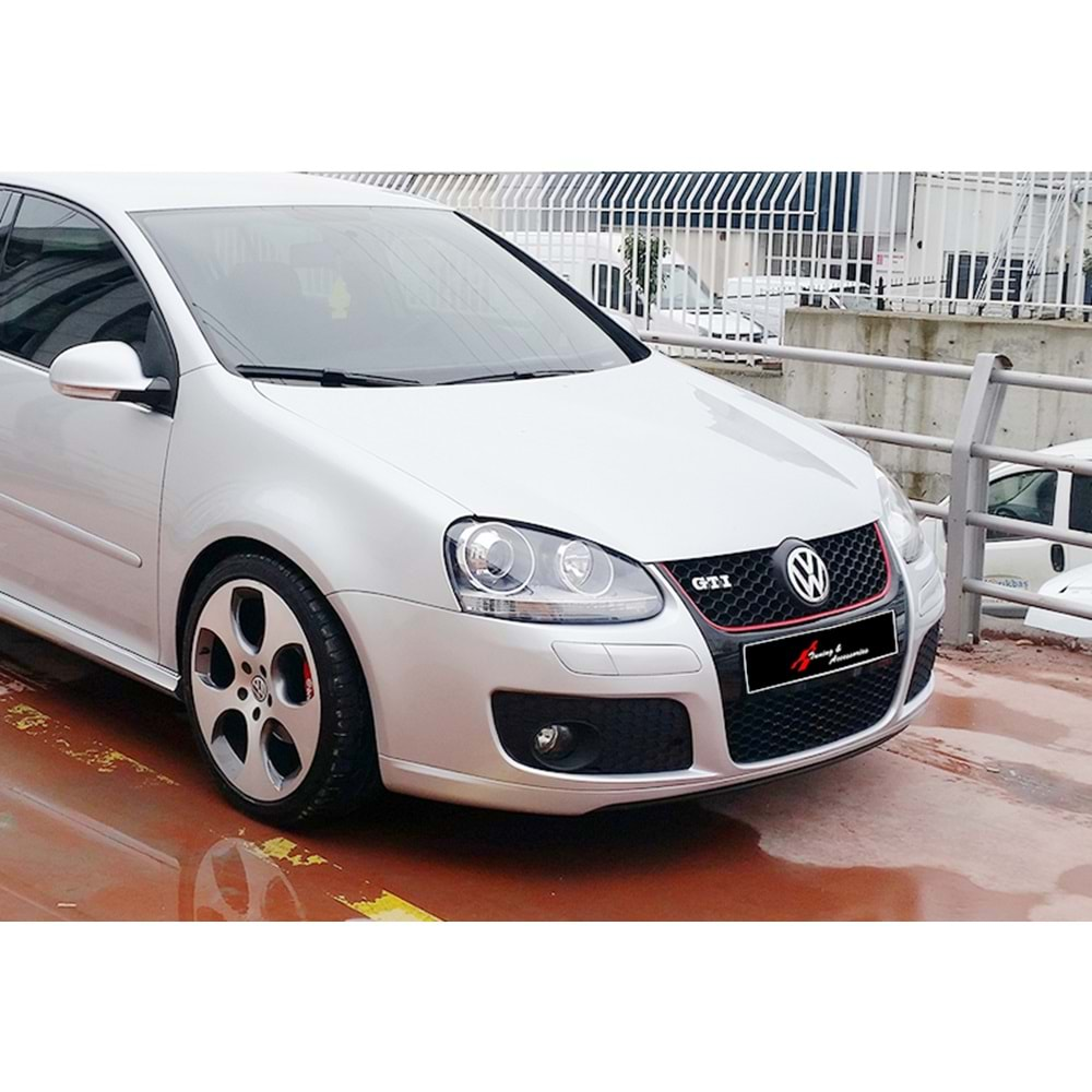 VW Golf Mk5 2003+ - Tampon Ön GTI Stil, İşlemsiz Ham Yüzey ABS Set