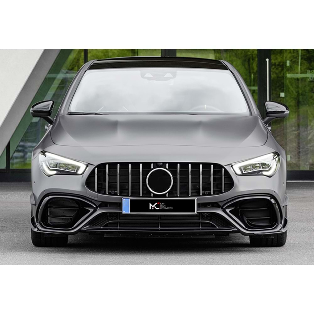 M. Benz C118 2019+ - Body Kit/Tampon Ön CLA45 Stil Chn., İşlem Yapılmamış Ham Ürün Yüzeyi, ABS, Set