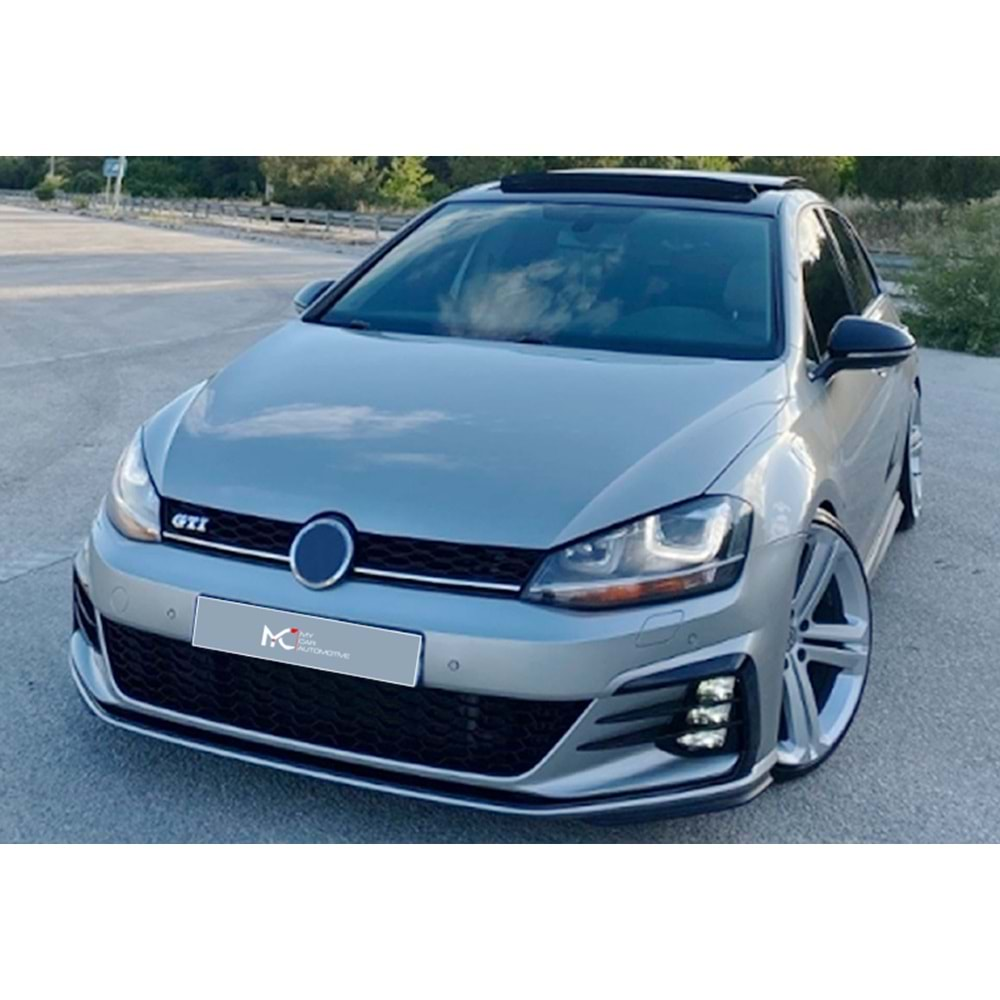 VW Golf Mk7 2012+ - Tampon Ön GTI Stil 7.5 Görünümlü Chn., Pnjr., İşlem Yapılmamış Ham Ürün Yüzeyi, ABS, Set