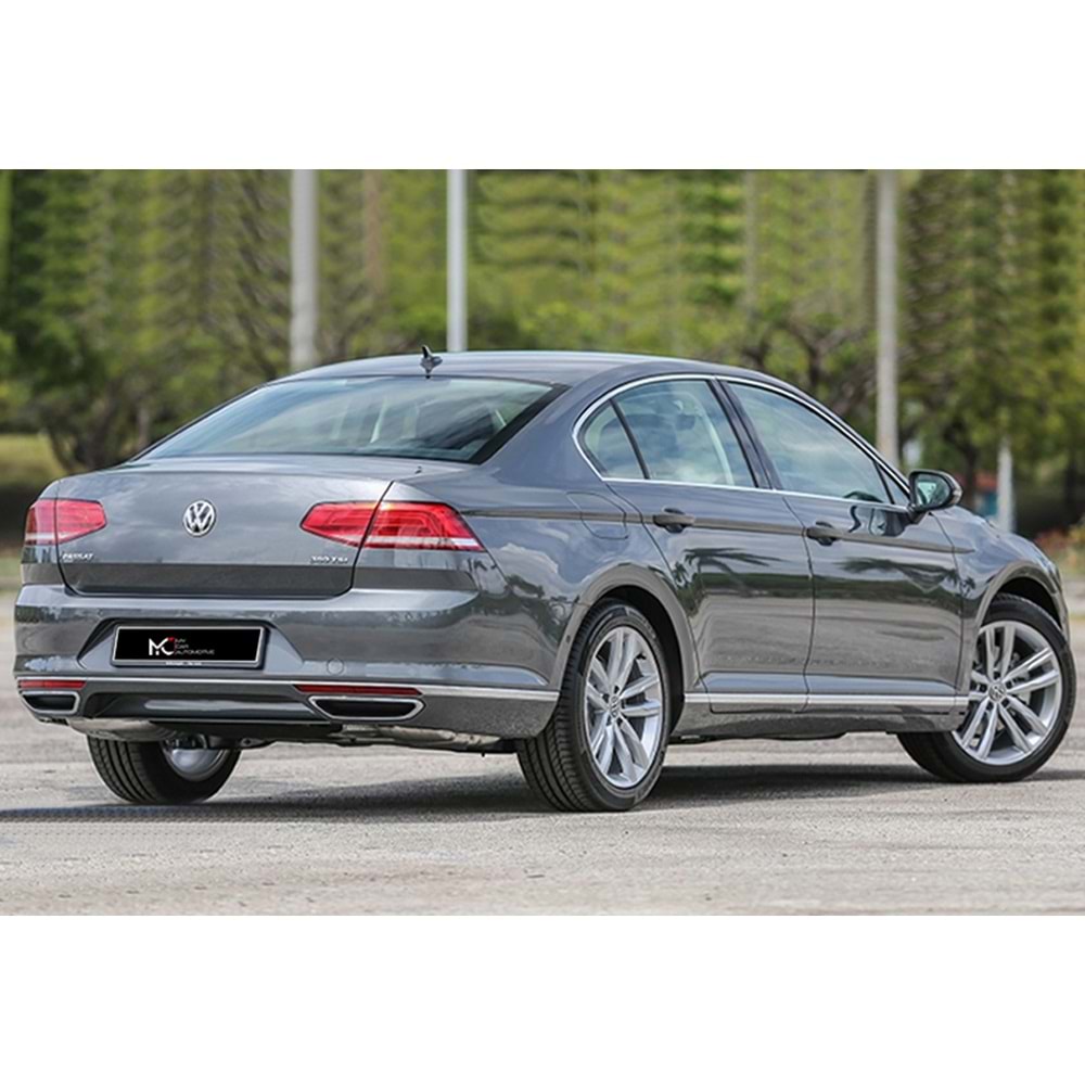 VW Passat B8 2015+ - Body Kit/Difüzör R Line Stil, Egz. Ucu, Mat Siyah Ürün Yüzeyi, ABS