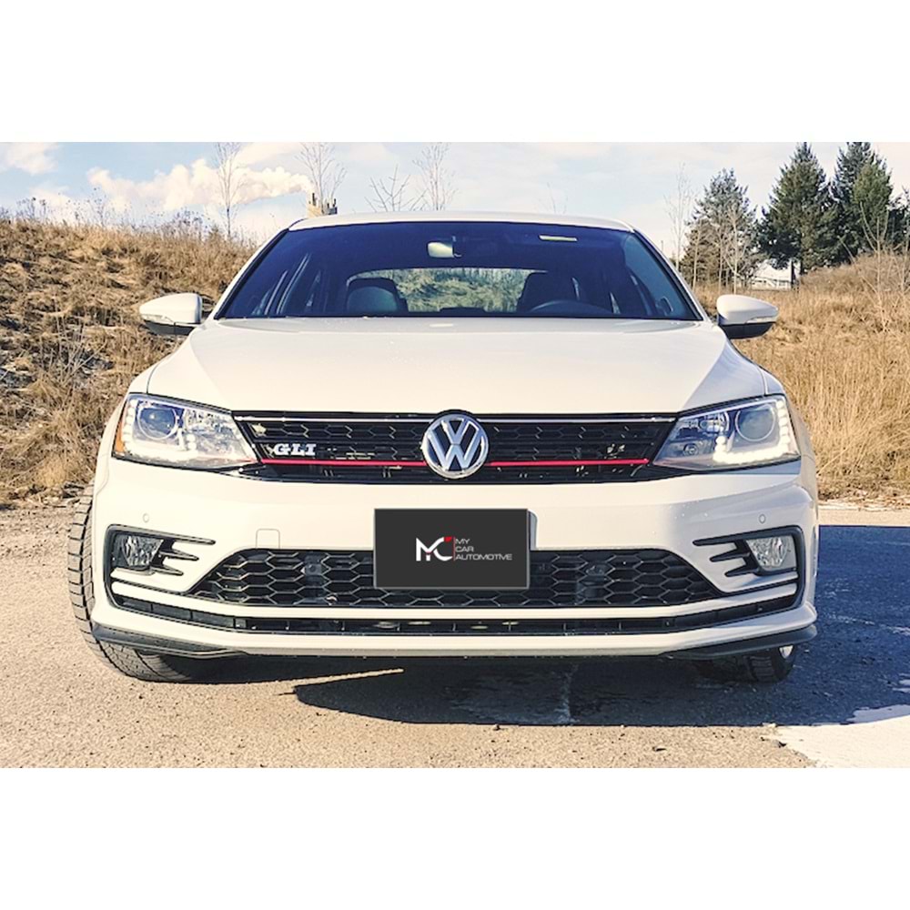 VW Jetta Mk6 FL 2014+ - Tampon Ön GLI Stil Chn., Pnjr. İşlem Yapılmamış Ham Yüzey Set ABS