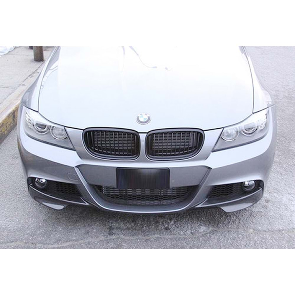 BMW E90 LCI 2008+ - Ön Flap M Performance V2 Stil, Piano Black Vkm. Set