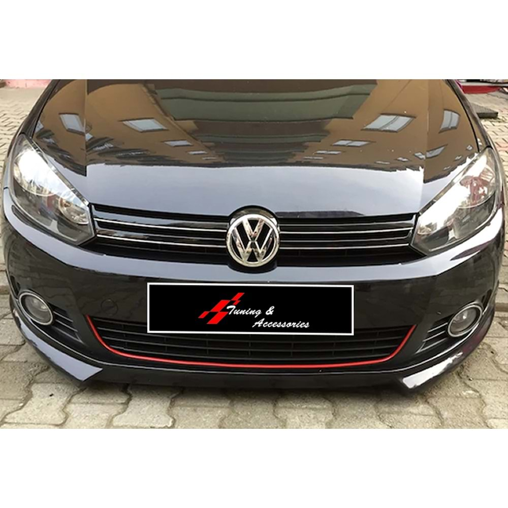 VW Golf Mk6 2008+ - Tampon Eki/Ön Rieger Stil, İşlem Yapılmamış Ham Ürün Yüzeyi, Vakum