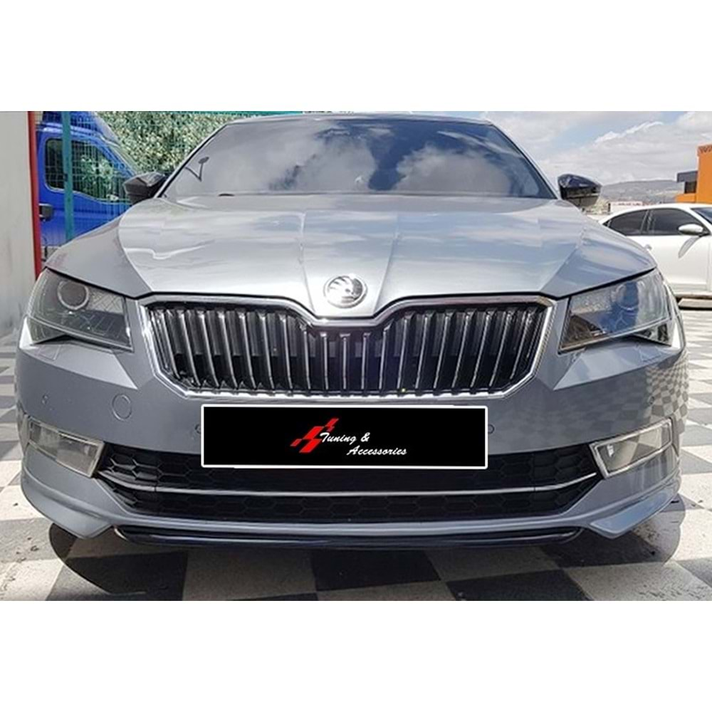 Skoda Superb Mk3 FL 2019+ - Ön Ek ABT Stil, İşlemsiz Ham Yüzey Vakum