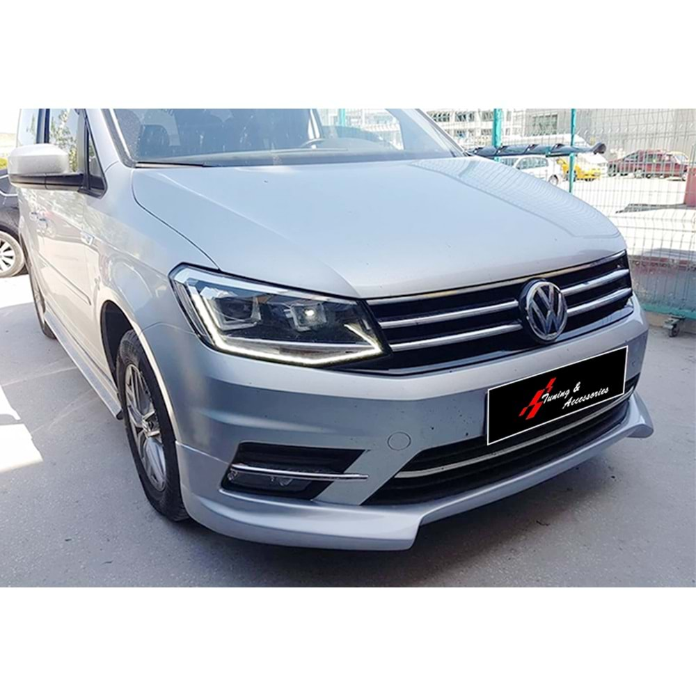 VW Caddy Mk3 FL2 2015+ - Ön Ek Rieger Stil, İşlemsiz Ham Yüzey Vakum