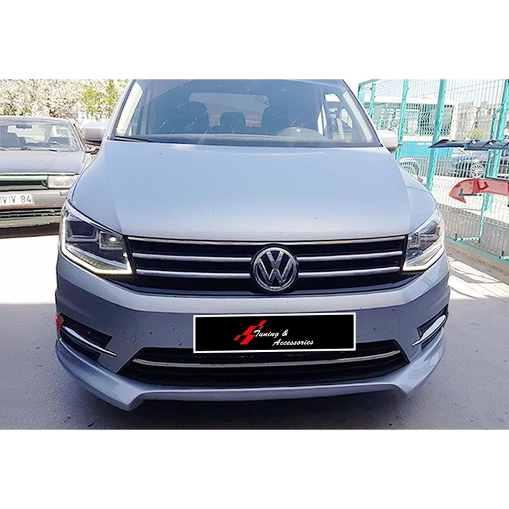 VW Caddy Mk3 FL2 2015+ - Ön Ek Rieger Stil, İşlemsiz Ham Yüzey Vakum