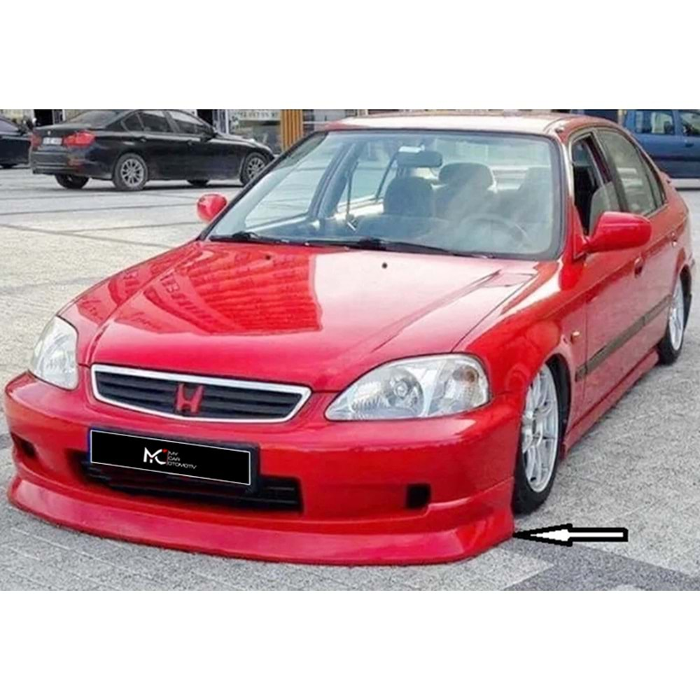 Honda Civic 6 FL 4D 1999+ - Ön Lip CS Stil, İşlem Yapılmamış Ham Ürün Yüzeyi, Vakum