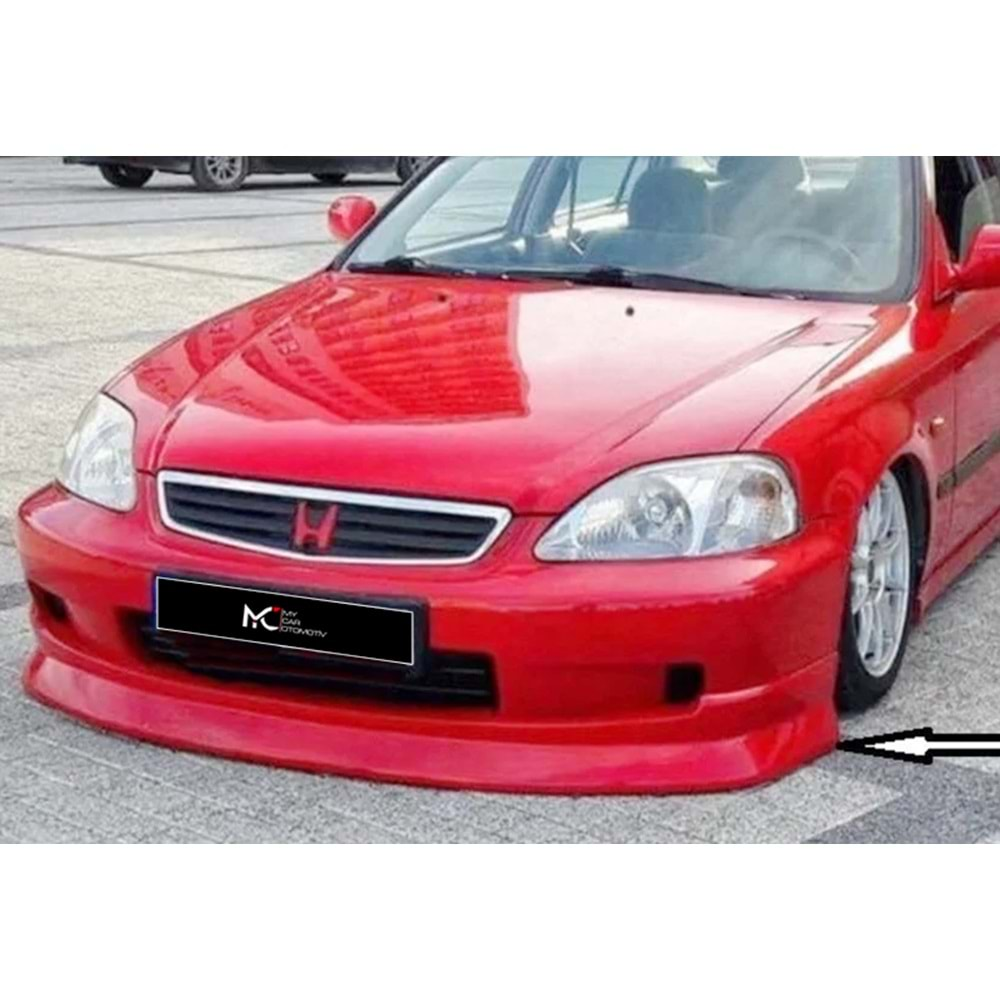 Honda Civic 6 FL 4D 1999+ - Ön Lip CS Stil, İşlem Yapılmamış Ham Ürün Yüzeyi, Vakum