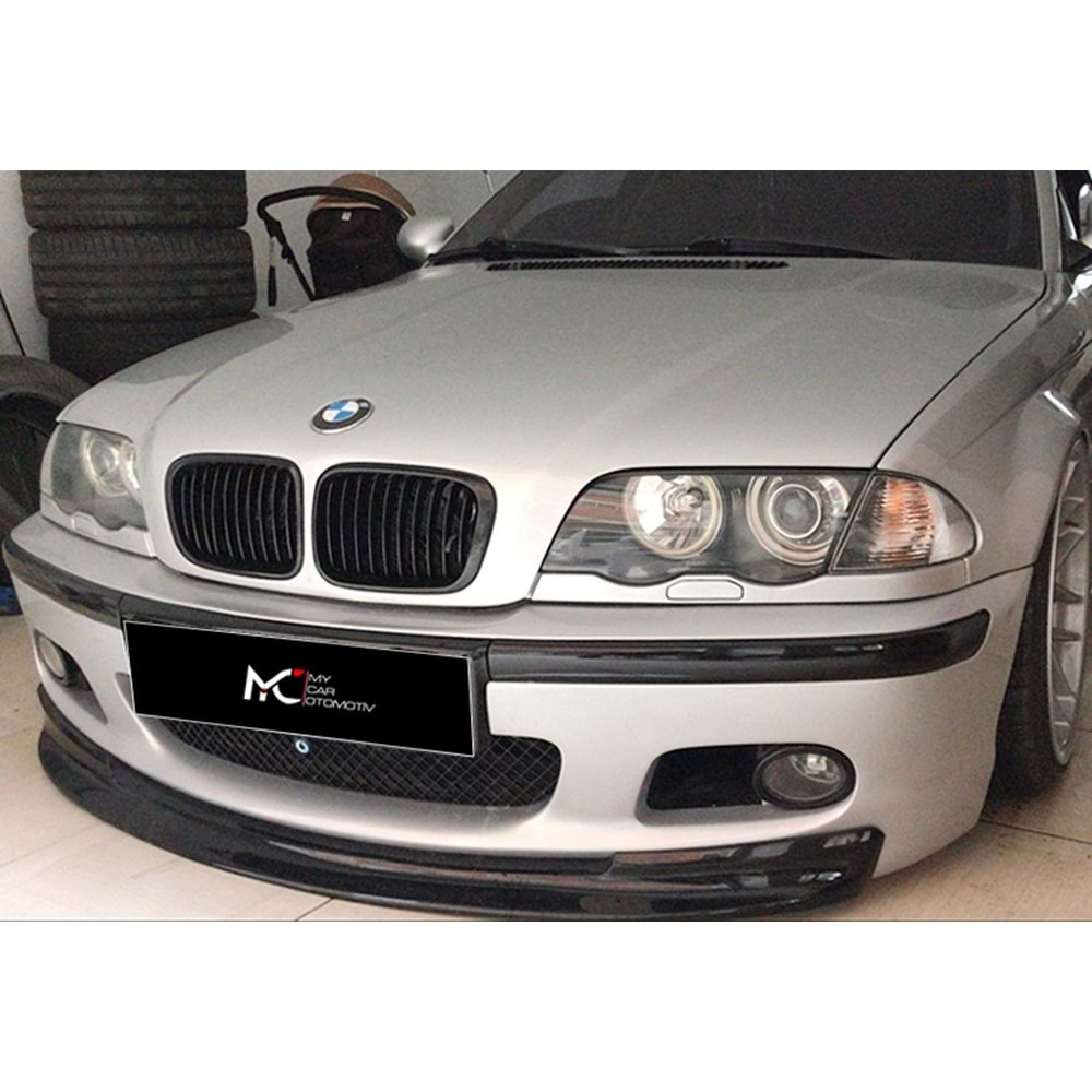 BMW E46 1997+ - Ön Lip M Technic CSL Stil, Piano Black Ürün Yüzeyi, Vkm.