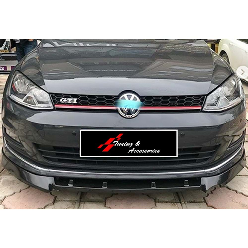 VW Golf Mk7 2012+ - Ön Lip Race Cup Stil, Piano Black Ürün Yüzeyi Vakum