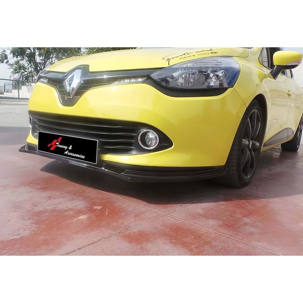 Renault Clio 4 2012+ - Ön Lip Basic 2 mm, Piano Black Vakum