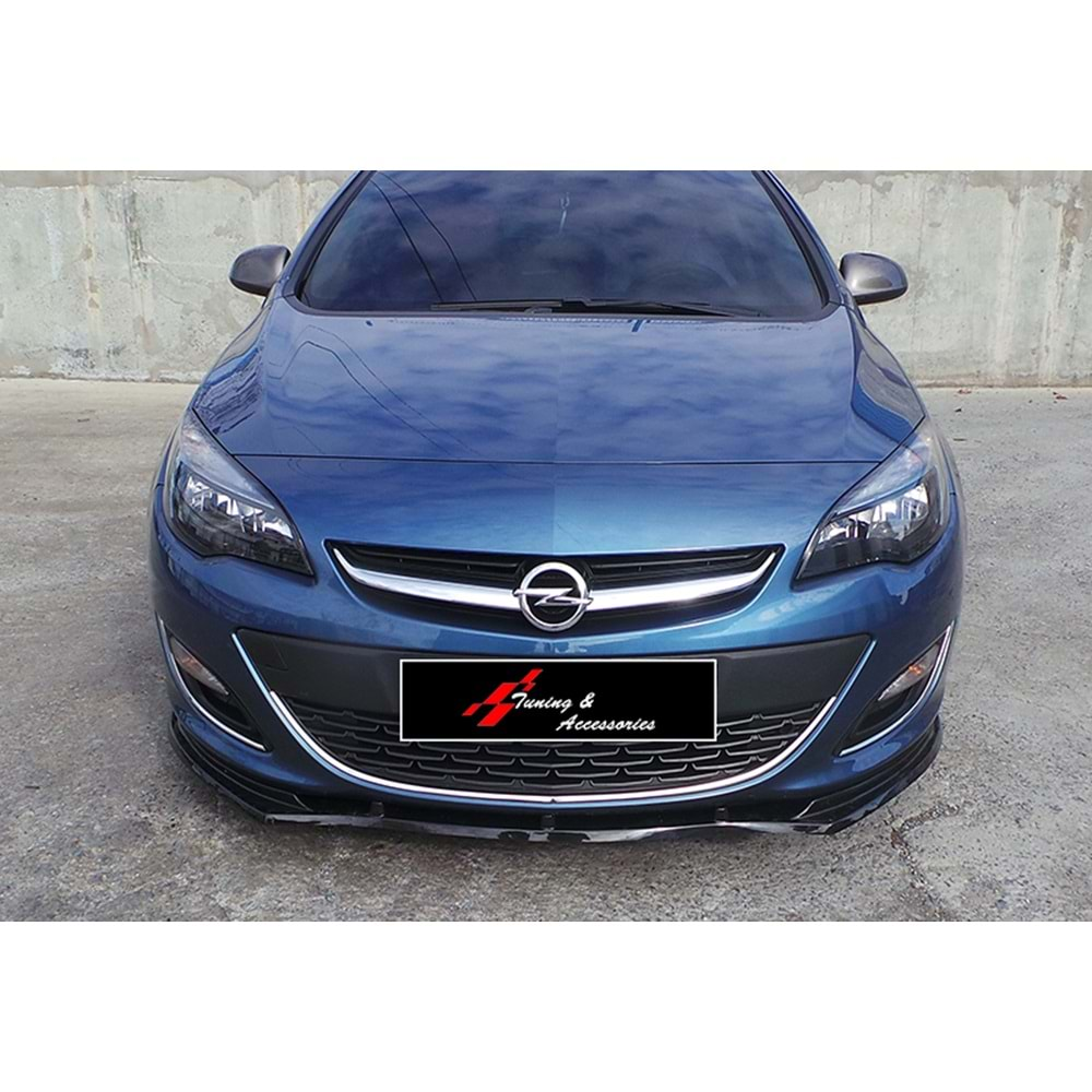 Opel Astra J 2009+ - Ön Lip Basic 2 mm, Piano Black Vakum