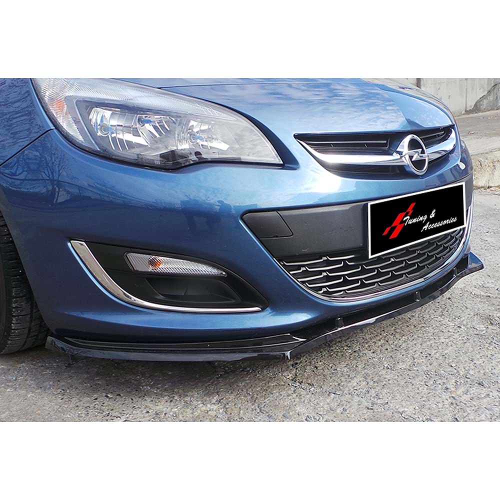 Opel Astra J 2009+ - Ön Lip Basic 2 mm, Piano Black Vakum