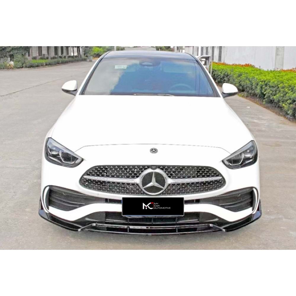 M. Benz W206 2021+ - Tampon Lipi/Ön Flaplı, Brabus V1 Stil, 3 Parça, Piano Black Boyalı Ürün Yüzeyi, ABS