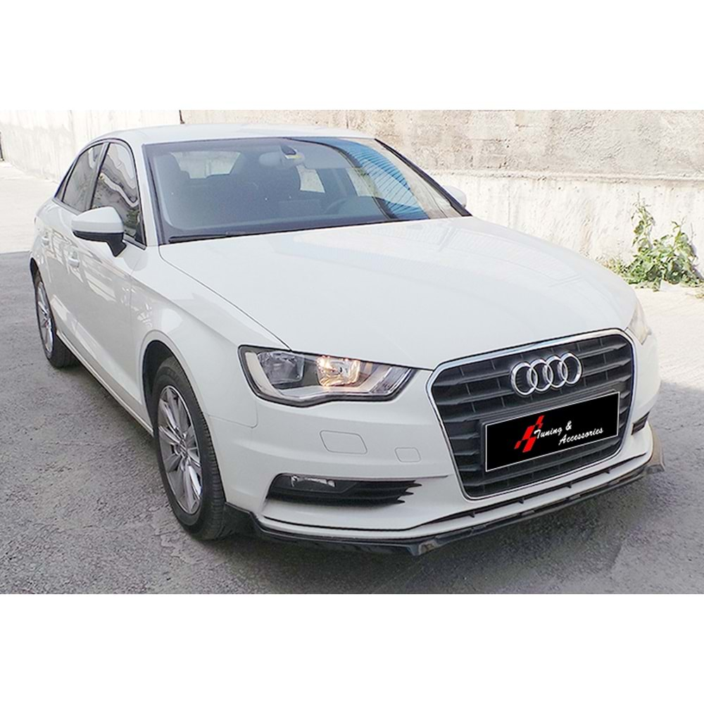 Audi A3 8V HB, S 2012+ - Ön Lip Sport Stil, Piano Black Vakum