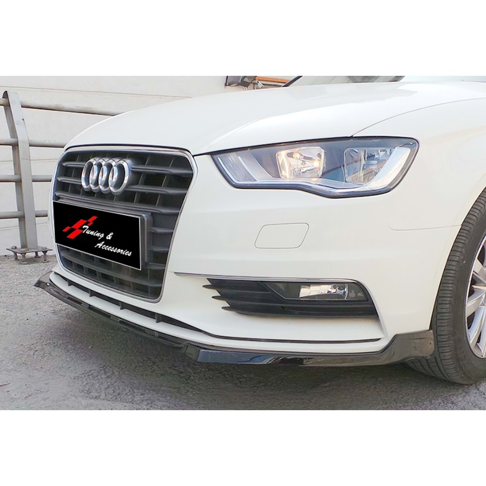 Audi A3 8V HB, S 2012+ - Ön Lip Sport Stil, Piano Black Vakum