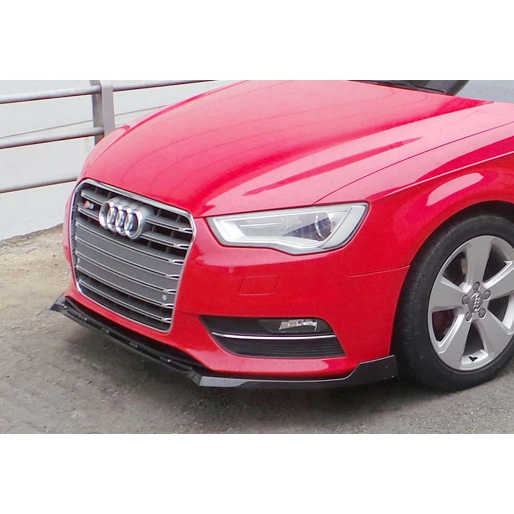 Audi A3 8V HB, S 2012+ - Ön Lip Sport Stil, Piano Black Vakum