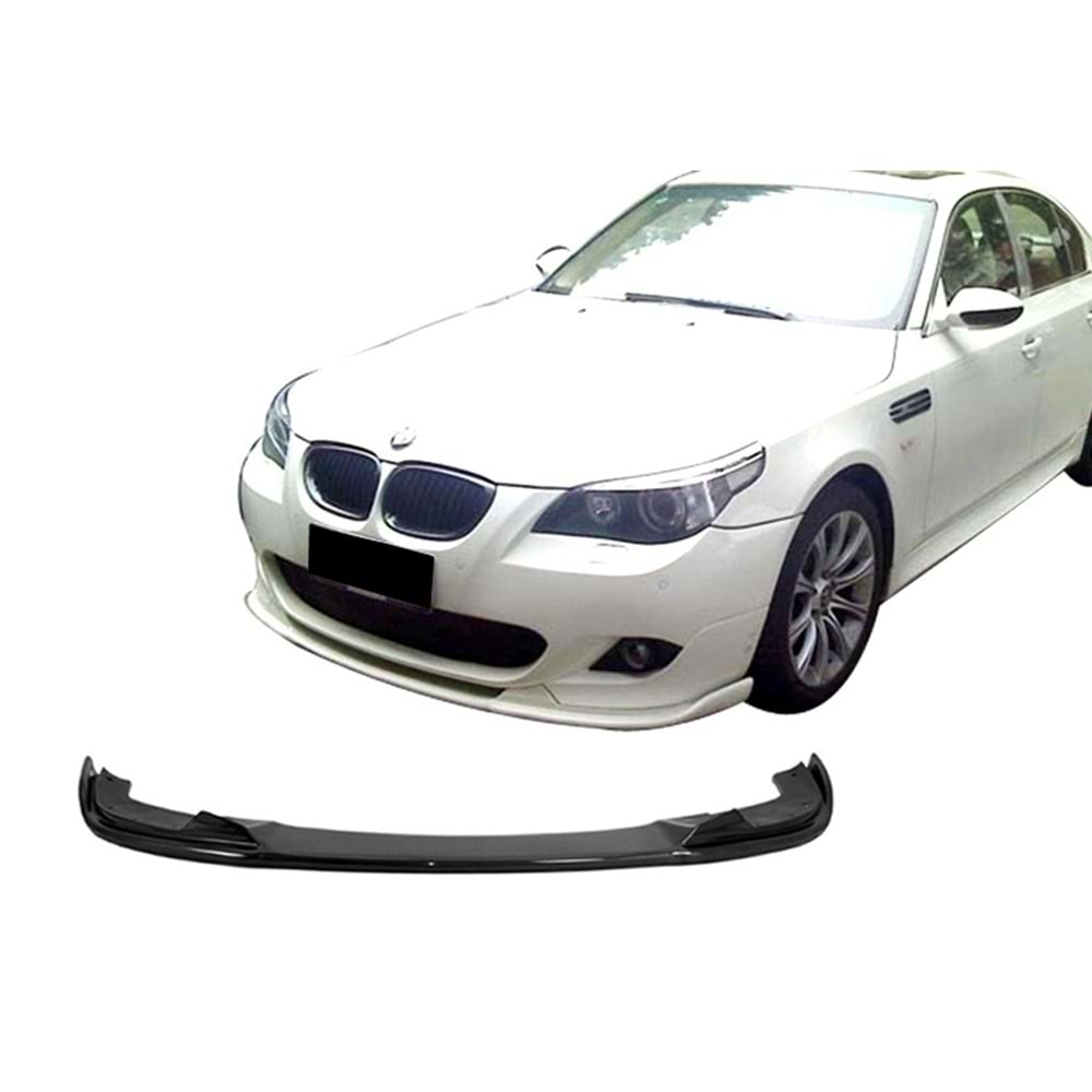 BMW E60 2003+ - Ön Lip Hamann M Technic Stil Flaplı, Piano Black Parlak Ürün Yüzeyi Vakum