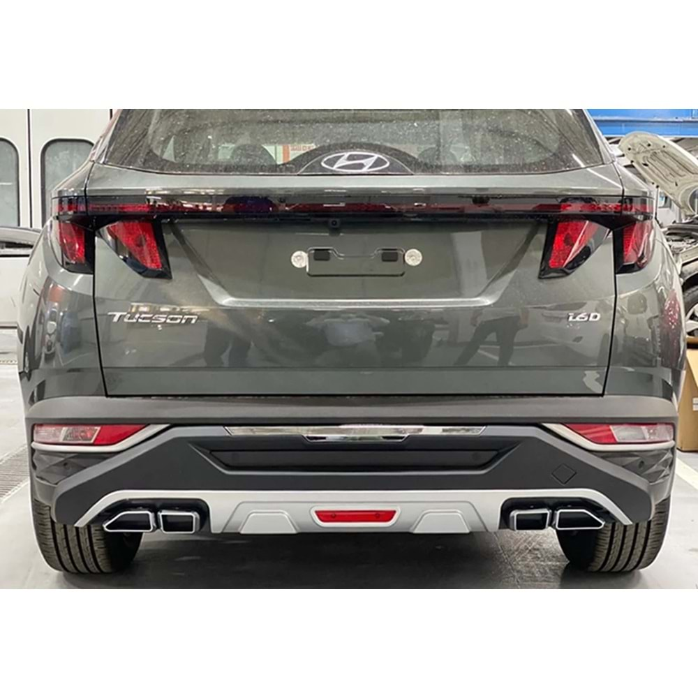 Hyundai Tucson 4 2020+ - Koruma Barı Luxury V1 Stil Ön ve Arka, Krm. Mat Gri Siyah Boyalı Ürün Yüzeyi ABS Set