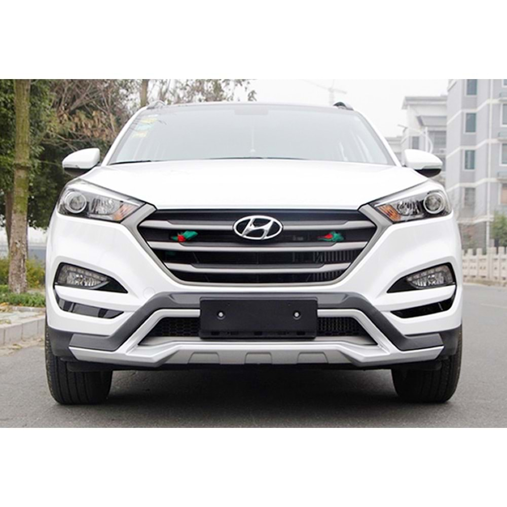 Hyundai Tucson 3 2015+ - Koruma Barı Elit Ön ve Arka, Krm. Gri Siyah ABS Set