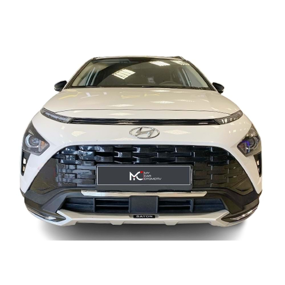 Hyundai Bayon 1 2021+ - Koruma Barı Luxury V1 Stil Ön ve Arka, Krm. Mat Gri Siyah Boyalı Ürün Yüzeyi ABS Set