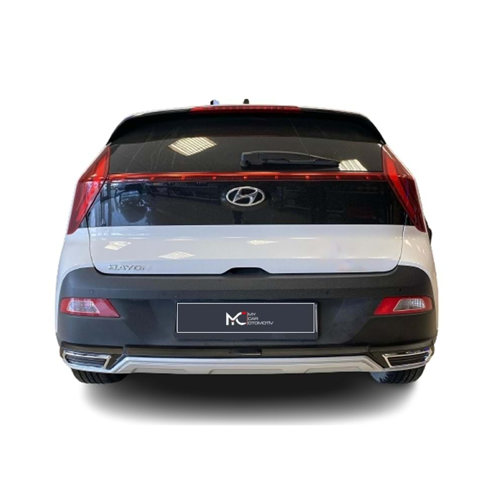 Hyundai Bayon 1 2021+ - Koruma Barı Luxury V1 Stil Ön ve Arka, Krm. Mat Gri Siyah Boyalı Ürün Yüzeyi ABS Set