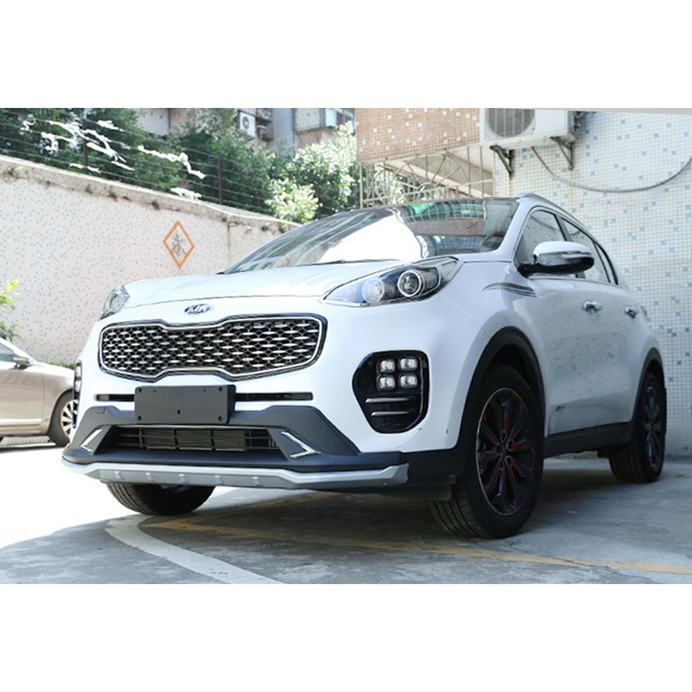 Kia Sportage 4 2015+ - Koruma Barı Elit Ön ve Arka, Gri+Mat Siyah Ürün Yüzeyi, ABS, Set