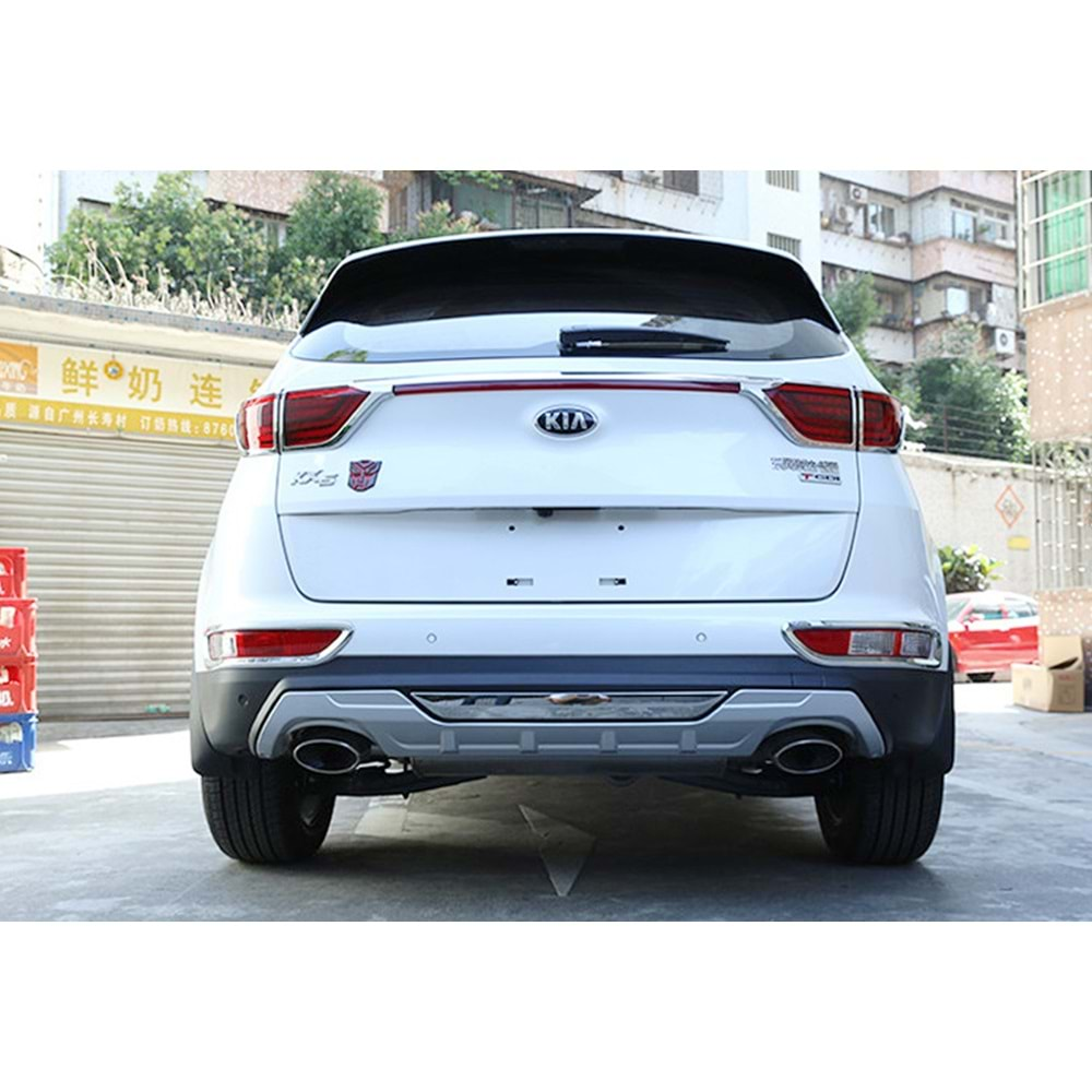 Kia Sportage 4 2015+ - Koruma Barı Elit Ön ve Arka, Gri+Mat Siyah Ürün Yüzeyi, ABS, Set