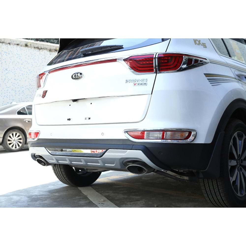 Kia Sportage 4 2015+ - Koruma Barı Elit Ön ve Arka, Gri+Mat Siyah Ürün Yüzeyi, ABS, Set