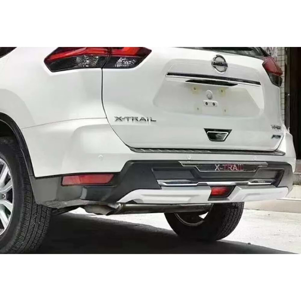 Nissan X Trail 3 FL 2017+ - Koruma Barı Elit Ön ve Arka, Krm. Gri Siyah ABS Set