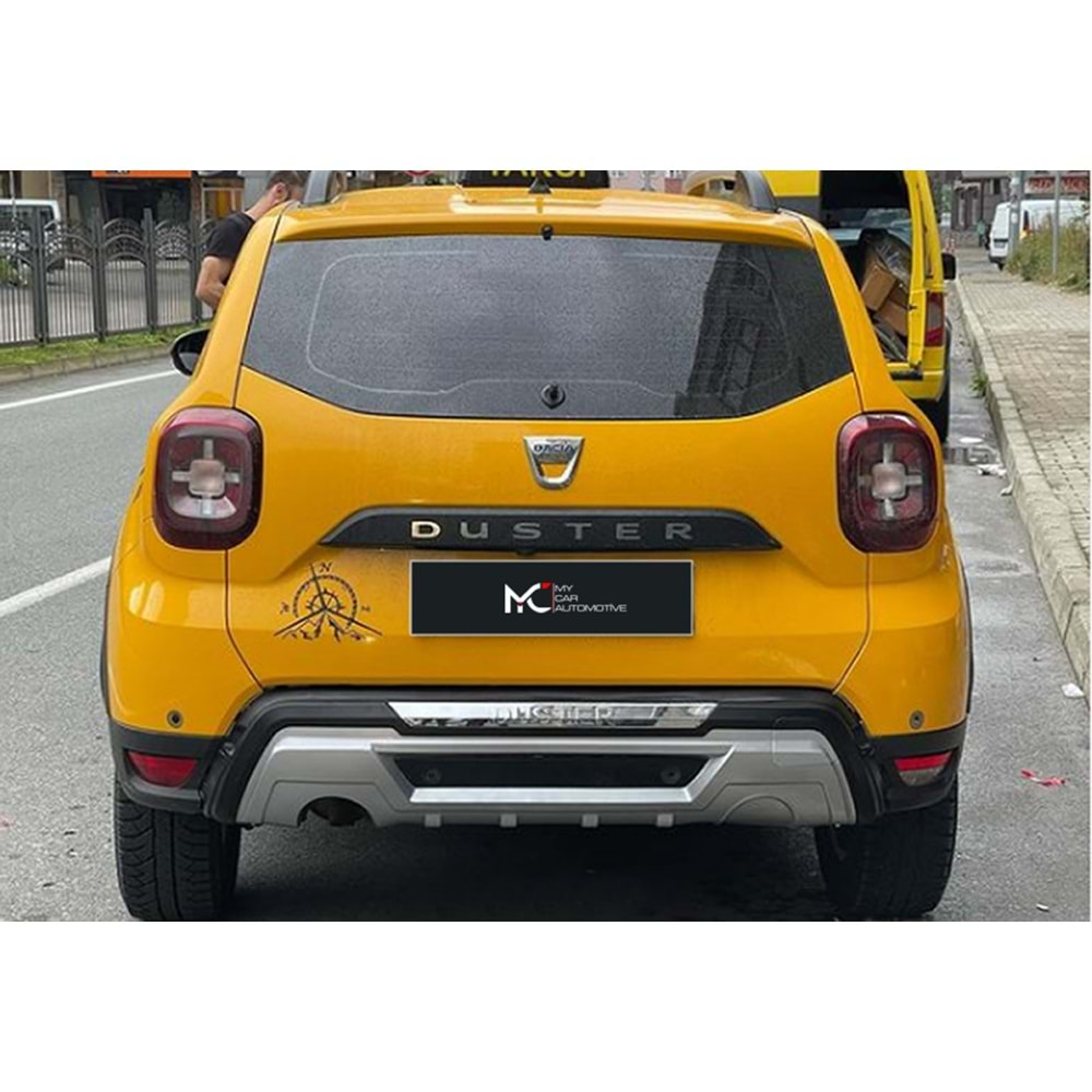 Dacia Duster 1 FL 2013+ - Koruma Barı Basic Ön ve Arka, Mat Gri Siyah ABS Set