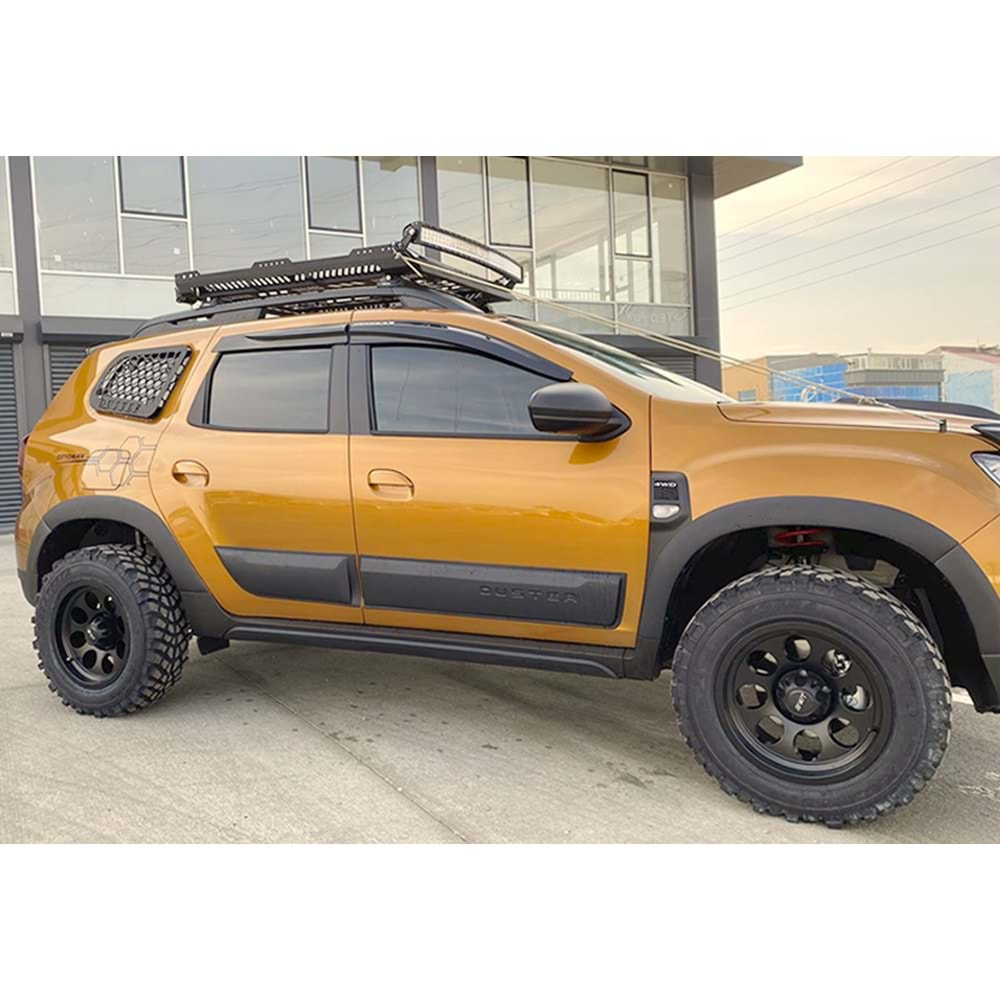 Dacia Duster 2 2018+ - Protector Body Kit A Plus+ Oem Stil, Mat Siyah Yüzey Vkm. Set