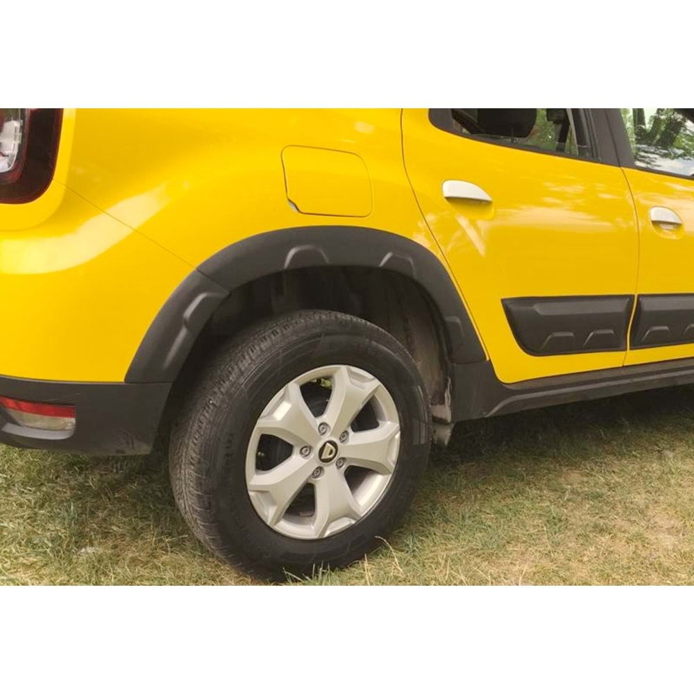 Dacia Duster 2 2018+ - Protector Body Kit A Plus+ Off Road Stil, Mat Siyah Yüzey Vkm. Set