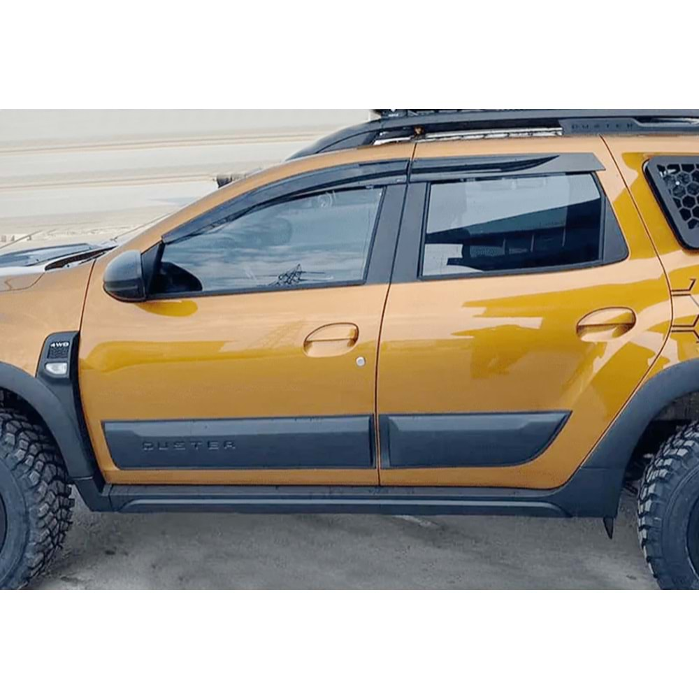 Dacia Duster 2 2018+ - Protector Body Kit A Plus+ Oem Standart Stil Park Asistanlı , Mat Siyah Ürün Yüzeyi Vkm. Set