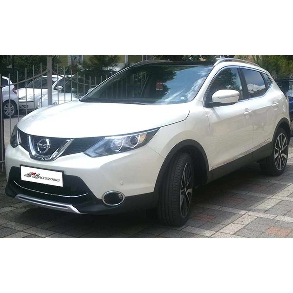 Nissan Qashqai 1 2013+ - Plate Ön Arka Oem Stil, Mat Gri Yüzey ABS Set