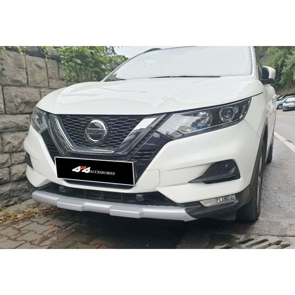 Nissan Qashqai 2 FL 2017+ - Plate Ön Arka Oem V2 Stil, Mat Gri Ürün Yüzeyi ABS Set